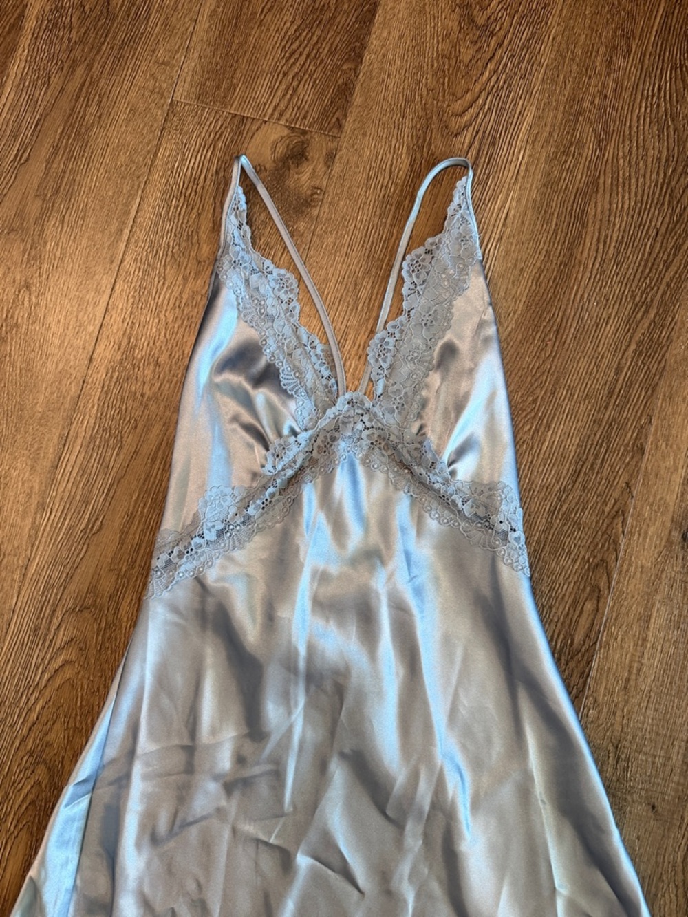 Light Blue Lace-Trim Slip Dress from Marshall’s. NWT
